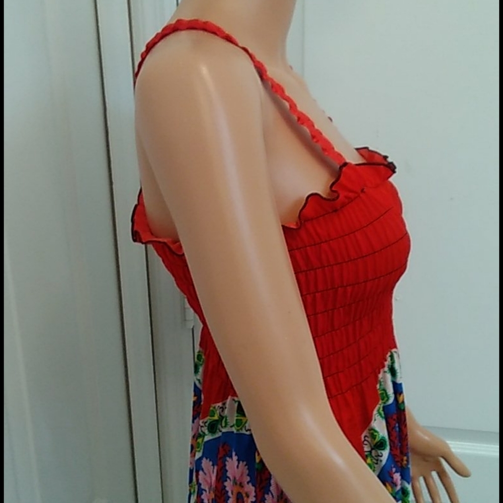 Colorful Sun Dress. Size M/L No Label - Picture 5 of 14